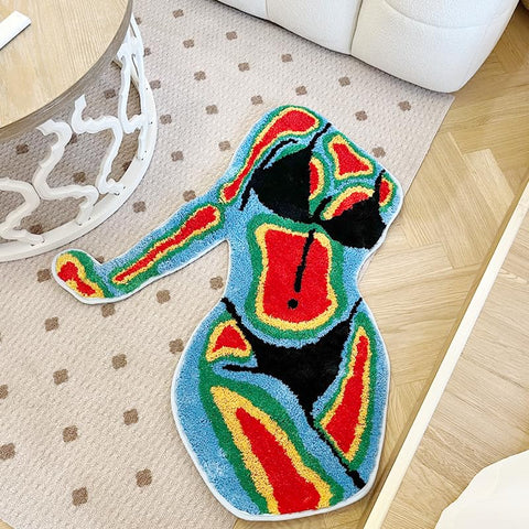 LAKEA durable colorfast yarn rug maintains vibrant hues over time.