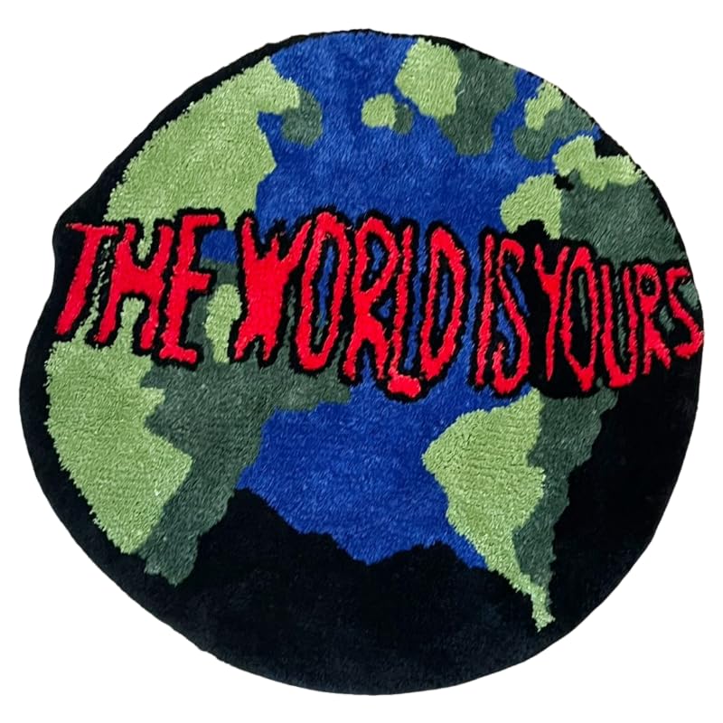 LAKEA Earth Round Mat bath rug with plush color for bathroom floors