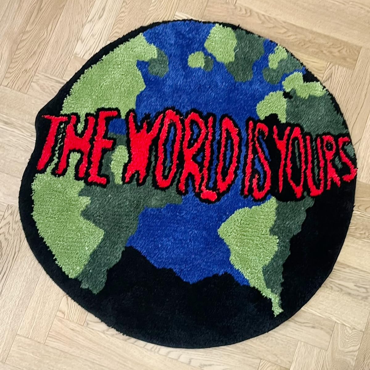 LAKEA Earth Round Mat circular shape adds visual interest