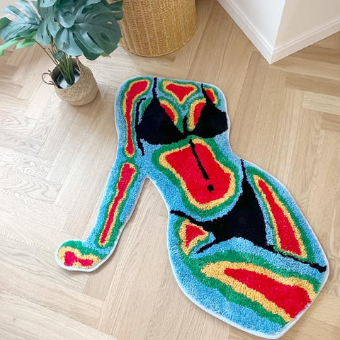 LAKEA non-slip backing stabilizes rug on wood, tile, or laminate floors.