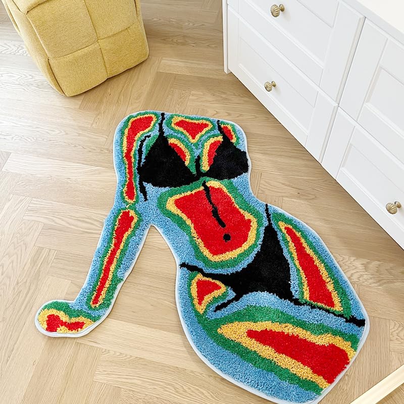 LAKEA plush tufted rug offers soft underfoot comfort in lounges.