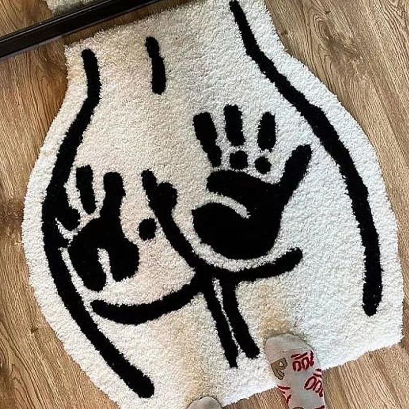 LAKEA Sexy Bathroom Tufted Rug with irregular design adds modern flair to any room