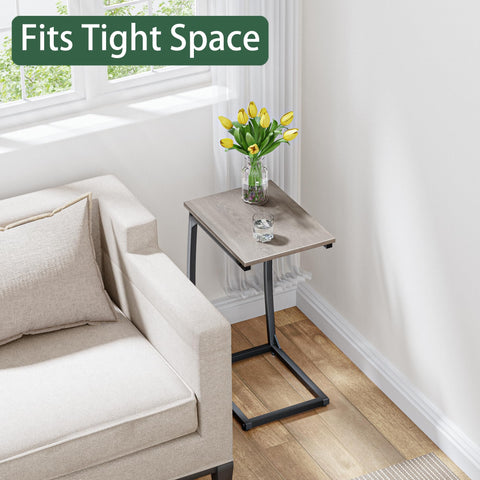 LAKEMID C-Shaped End Table easy assembly with numbered parts and tool.