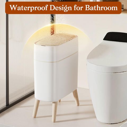 LALASTAR IPX5 waterproof trash can resists moisture