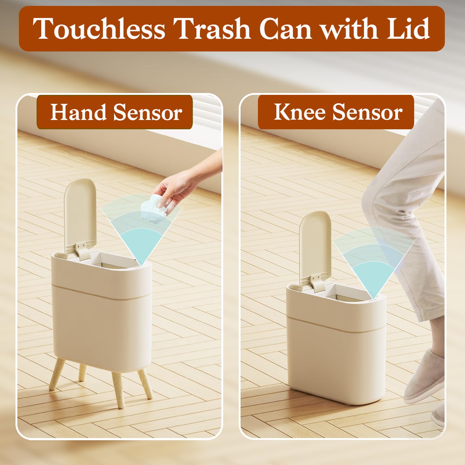 LALASTAR small trash can lid closed after movement stops