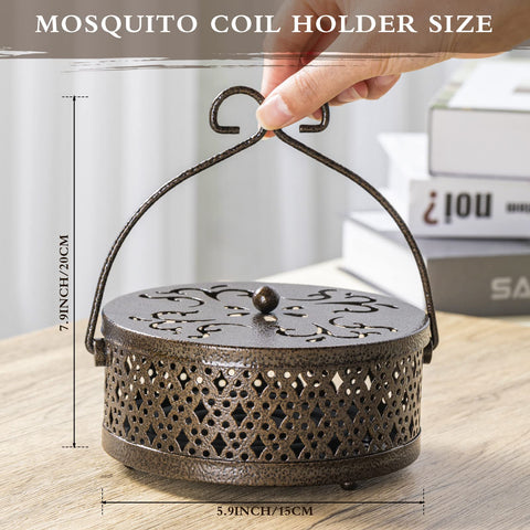 Lallisa metal incense burner with handle for safe outdoor use.