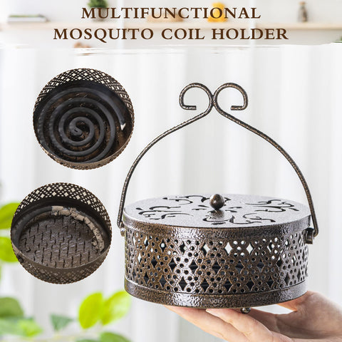 Lallisa retro bronze incense burner enhances decor and practical coil use.