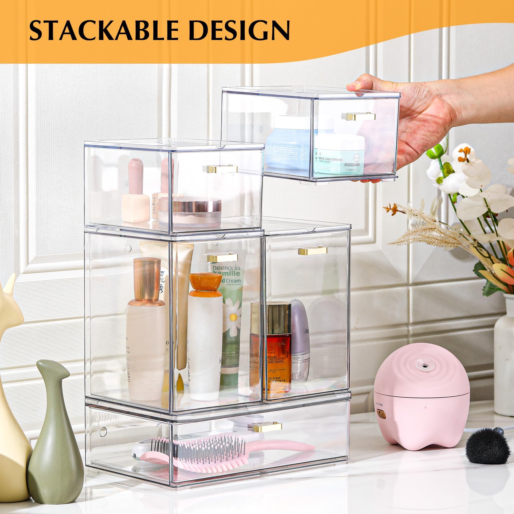 LALOBLUE medium drawer fits compact cosmetics and accessories.