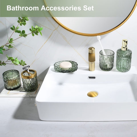 LaMarriti green toothbrush holder keeps counters neat and organized daily.