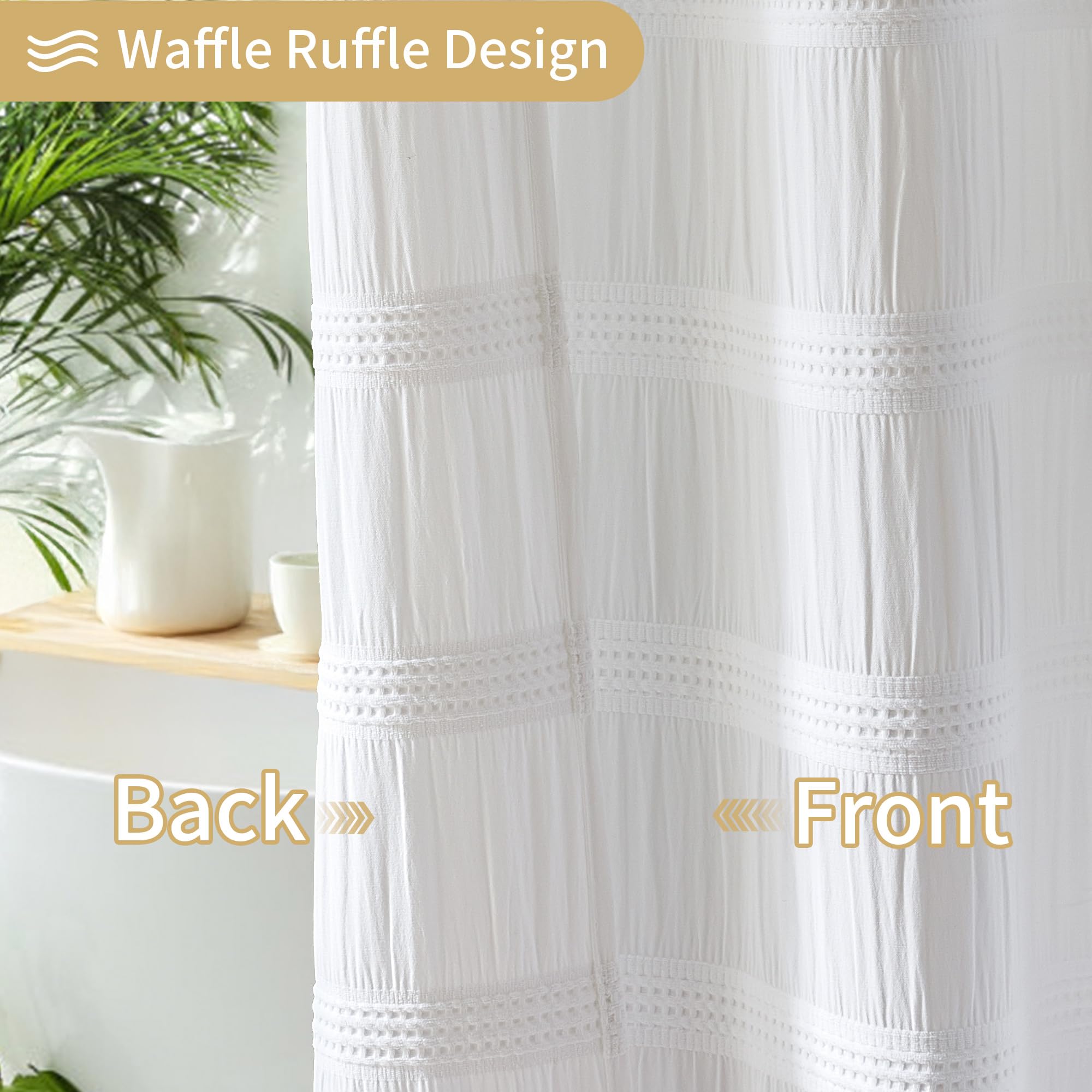 Lameirose boho cotton blend curtain brings breezy charm to any bathroom