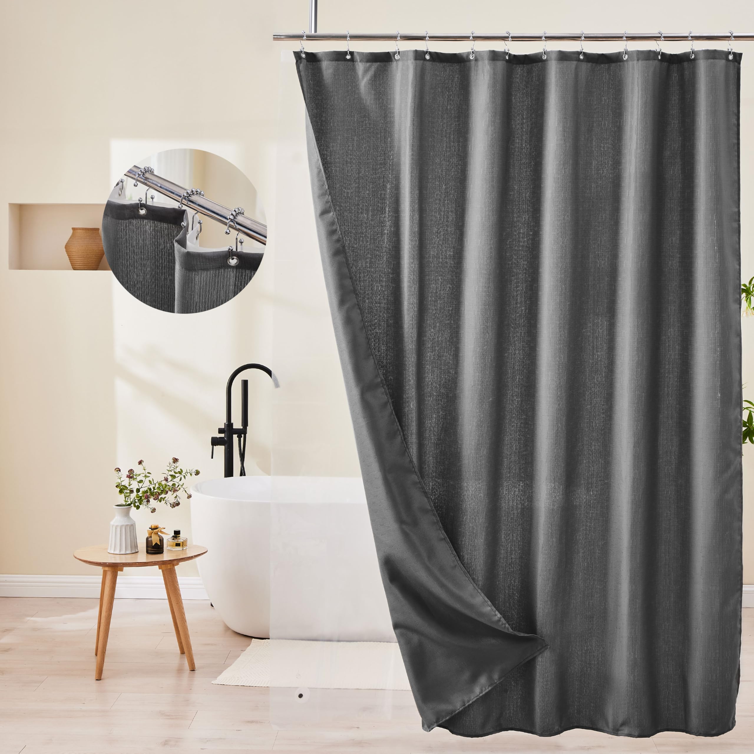 Lameirose cloth curtain is machine washable for simple cleaning and care.