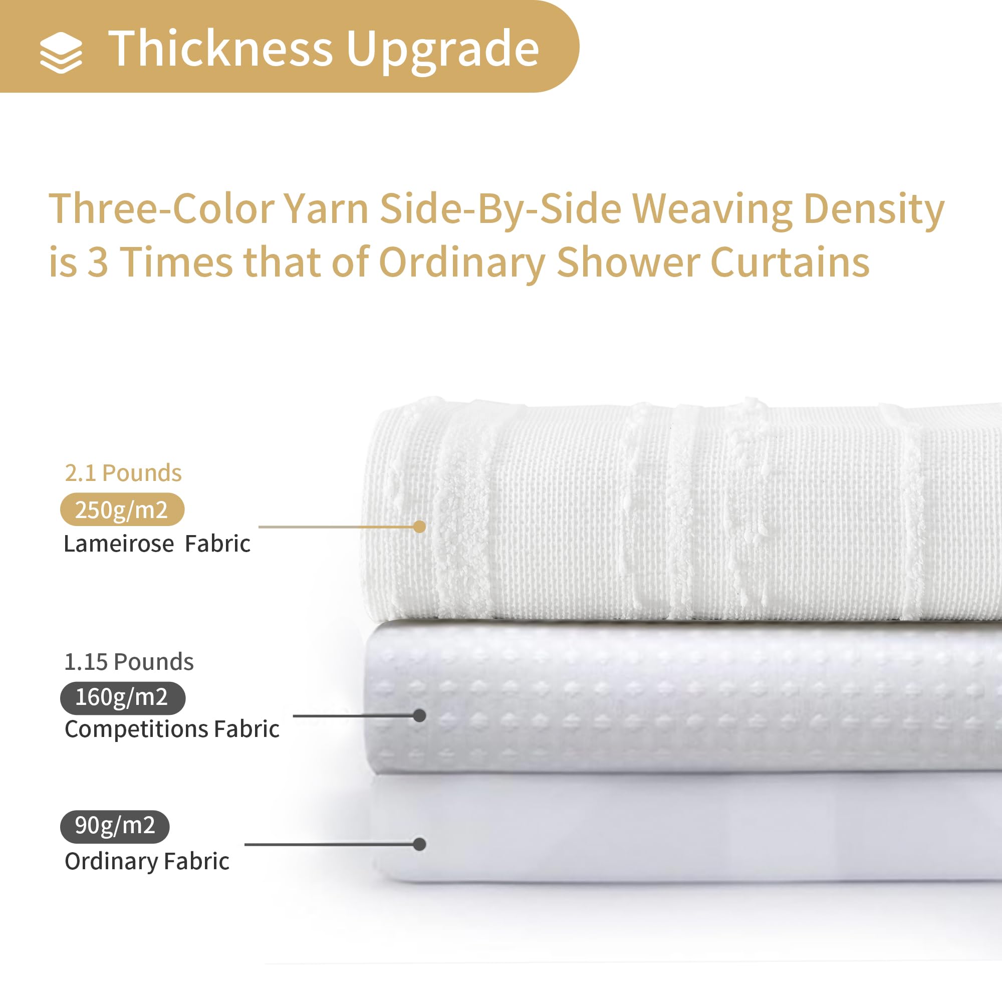 Lameirose cotton blend curtain with 200g weight offers durable, premium feel
