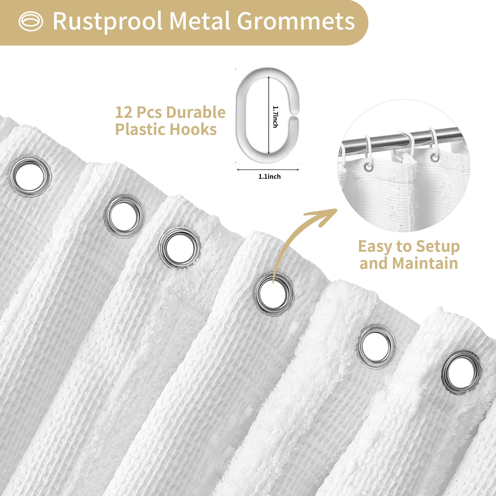 Lameirose textured fabric adds elegance to any bath decor