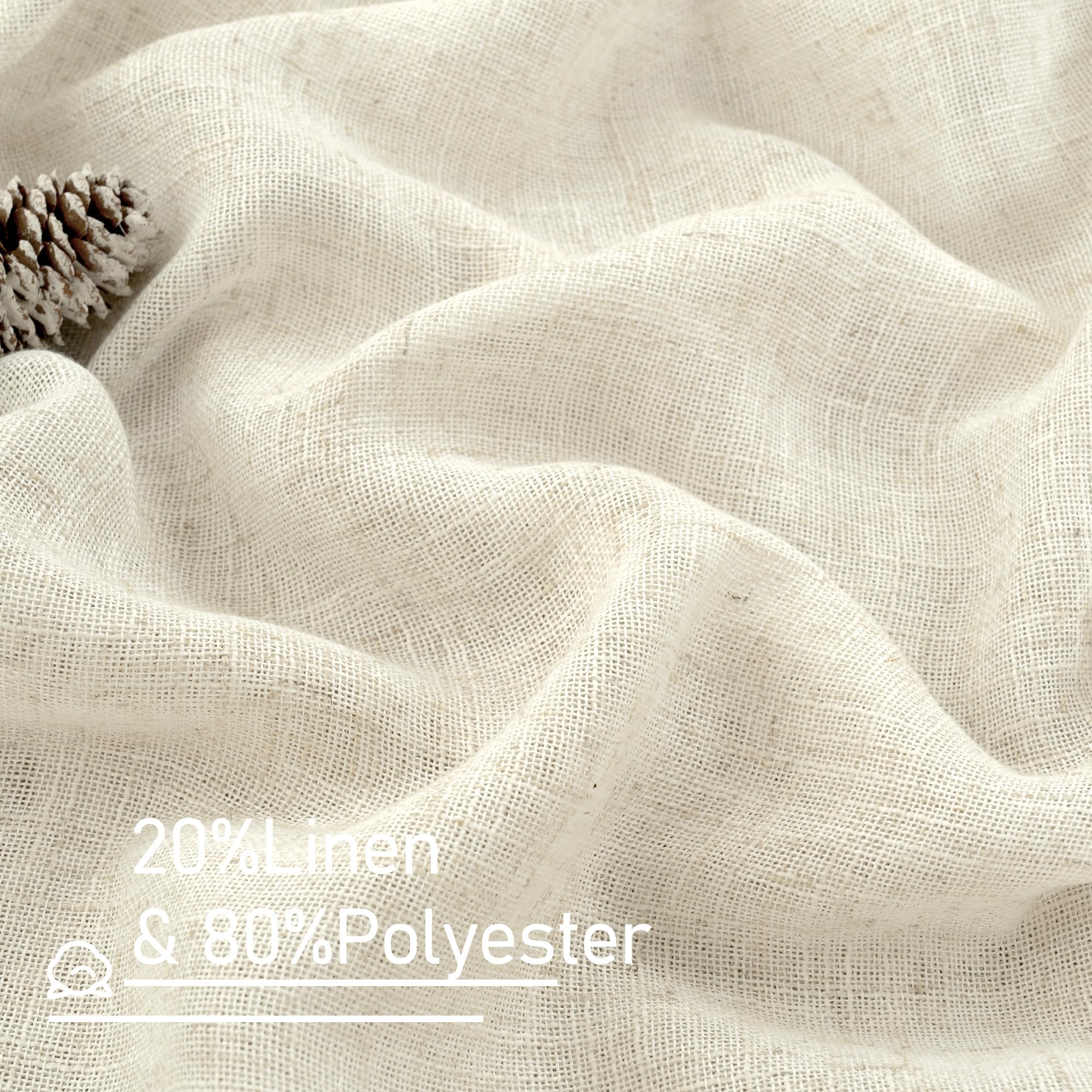 LAMIT curtains back-tabs and rod-pocket detail for versatile hanging options.