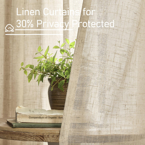 LAMIT farmhouse-style curtains add warm, rustic charm to living spaces.
