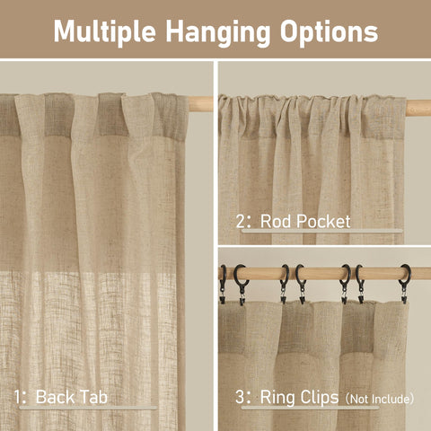 LAMIT light-filtering curtains diffuse sunlight for a soft, welcoming glow.