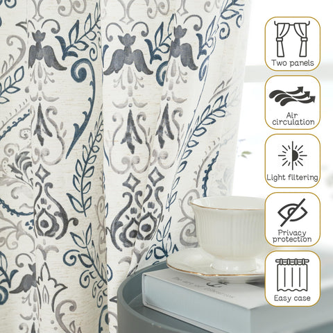 LAMIT linen curtains ideal for living room and bedroom decor.