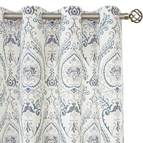 LAMIT linen curtains in living room with two panels on a rod for easy light control.