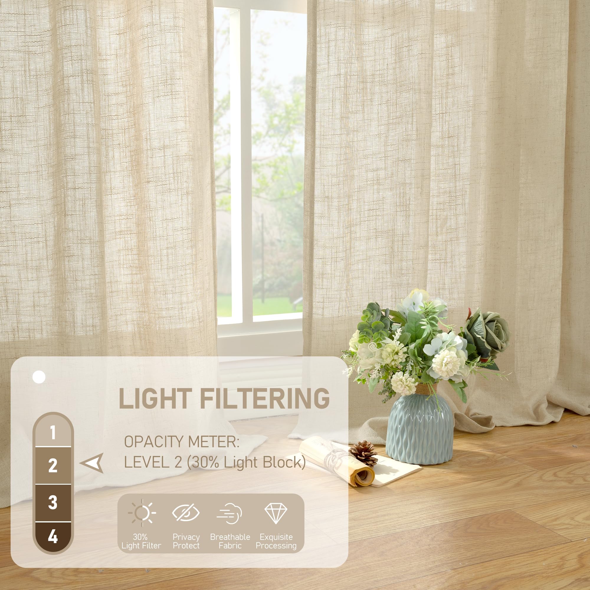 LAMIT linen texture fabric detail highlights organic weave and character.
