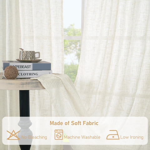 LAMIT machine-washable curtains for simple care and maintenance.