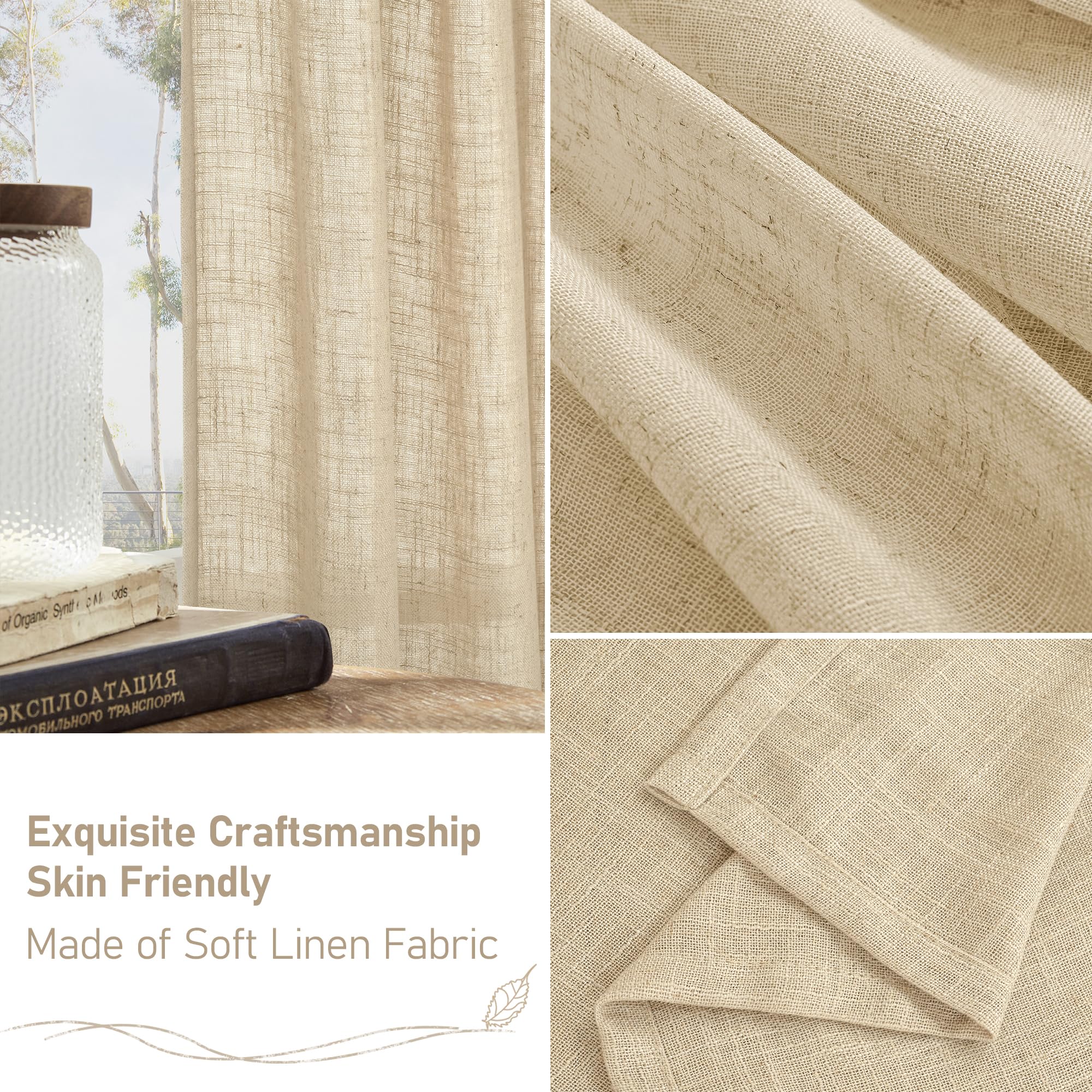 LAMIT neutral burlap tone suits farmhouse and boho chic dining spaces.