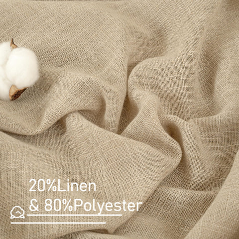 LAMIT textured linen curtains showing natural weave and rich depth in fabric.