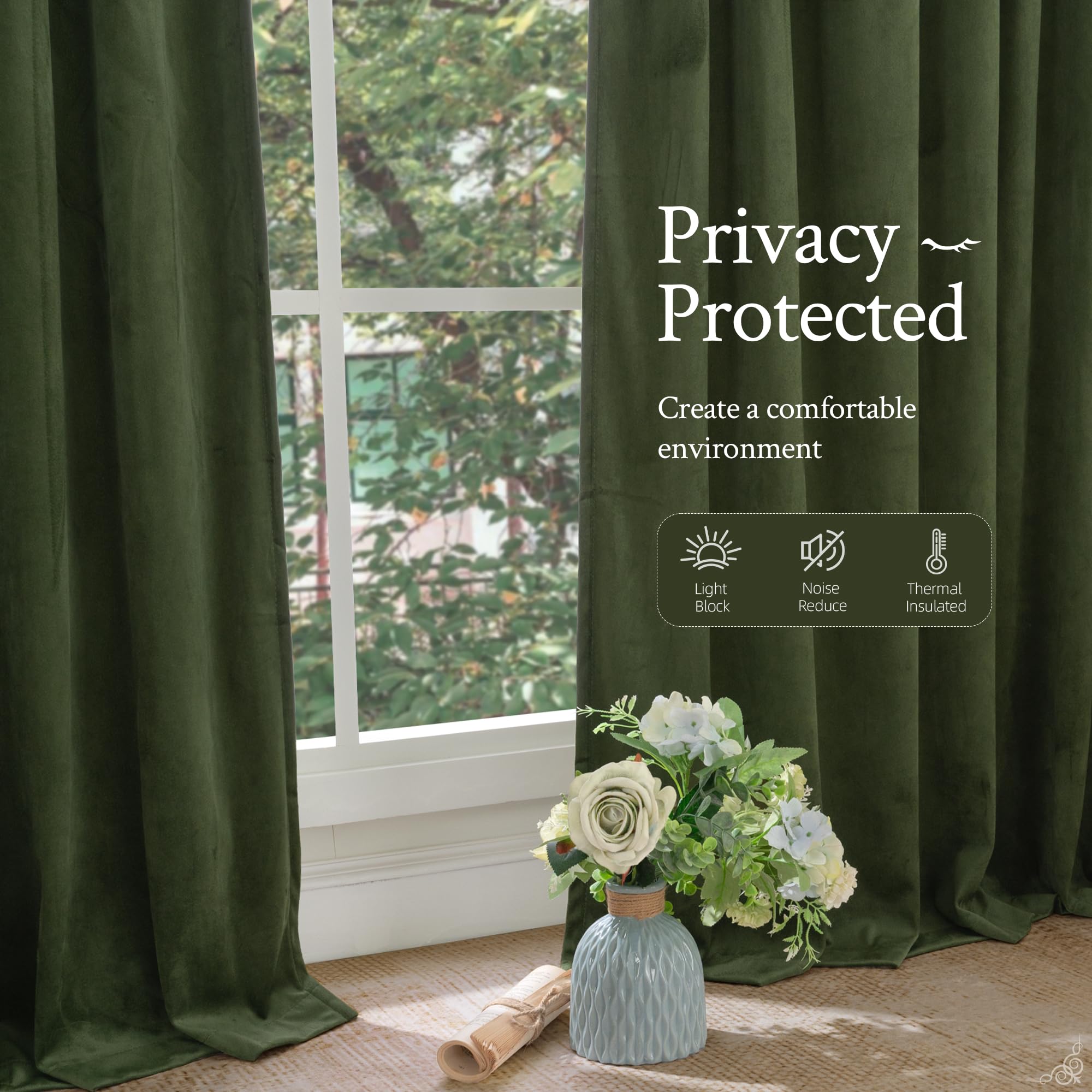 LAMIT velvet curtains darken bedrooms for restful ambience