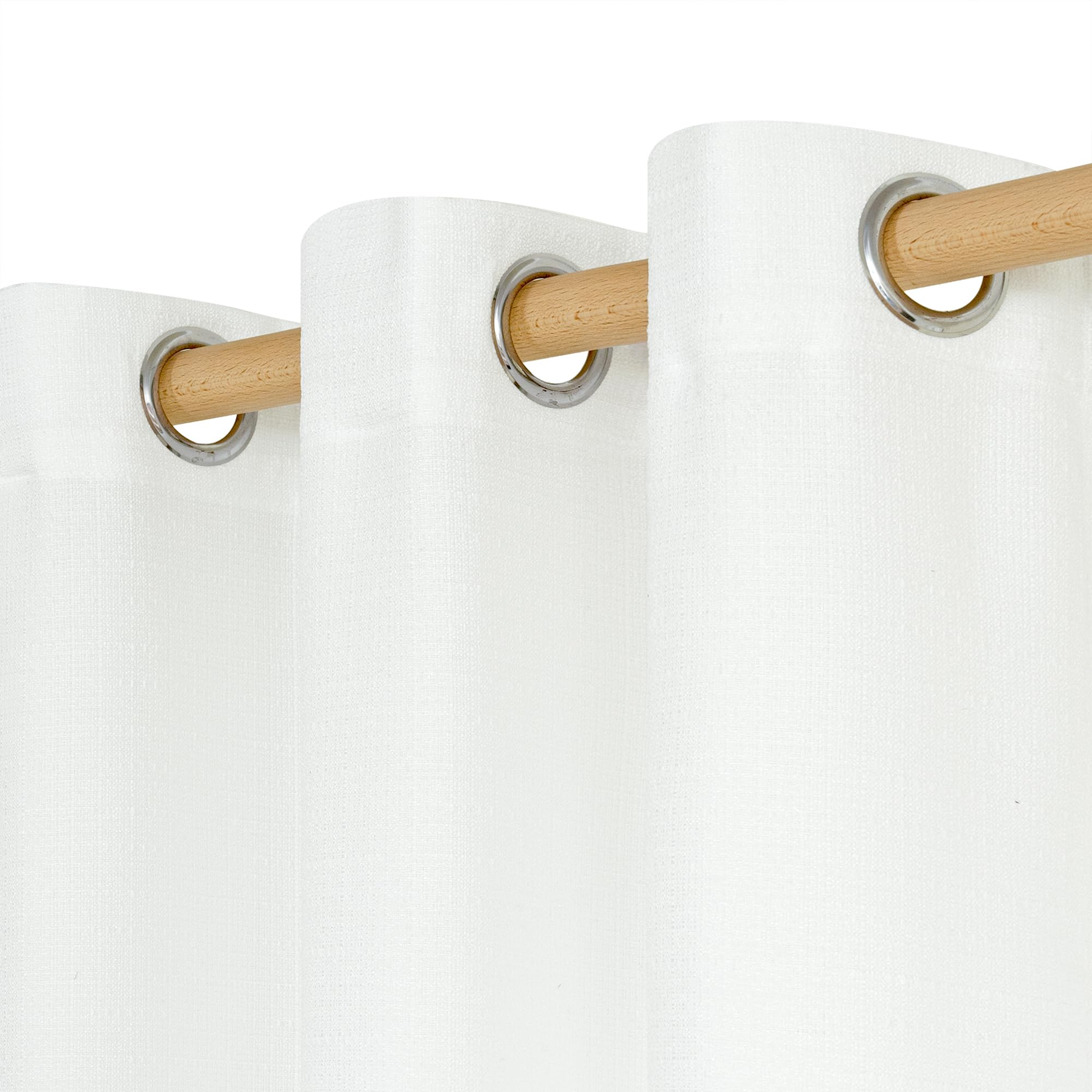 LAMIT linen-textured fabric close-up showing soft drape and wrinkle resistance.