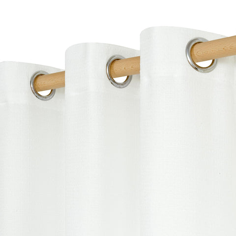 LAMIT linen-textured fabric close-up showing soft drape and wrinkle resistance.