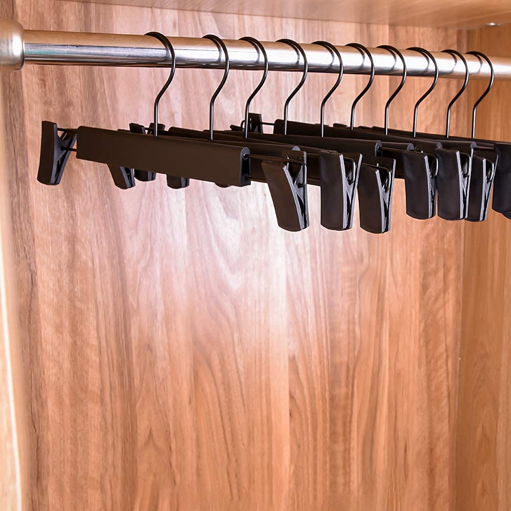 Lamitocs sleek black finish adds modern closet appeal.