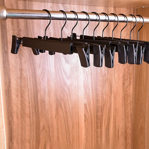 Lamitocs sleek black finish adds modern closet appeal.