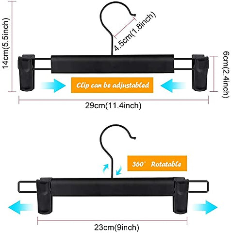 Lamitocs pants hangers with clips keep garments aligned.