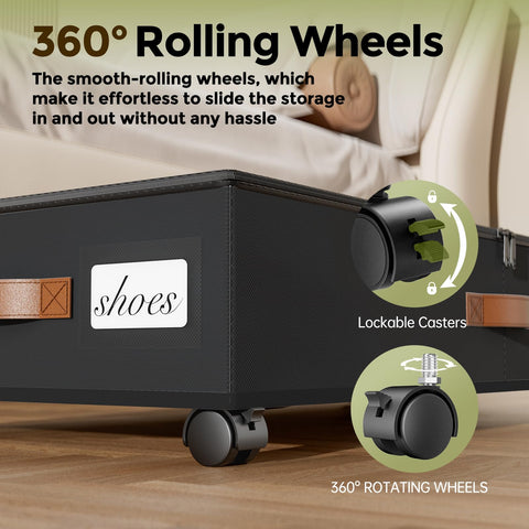LAMU heavy-duty frame under-bed storage demonstrates durability for bulky items.