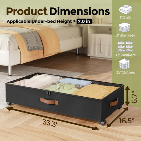 LAMU storage with wheels open lid shows clear visibility for quick item finds.