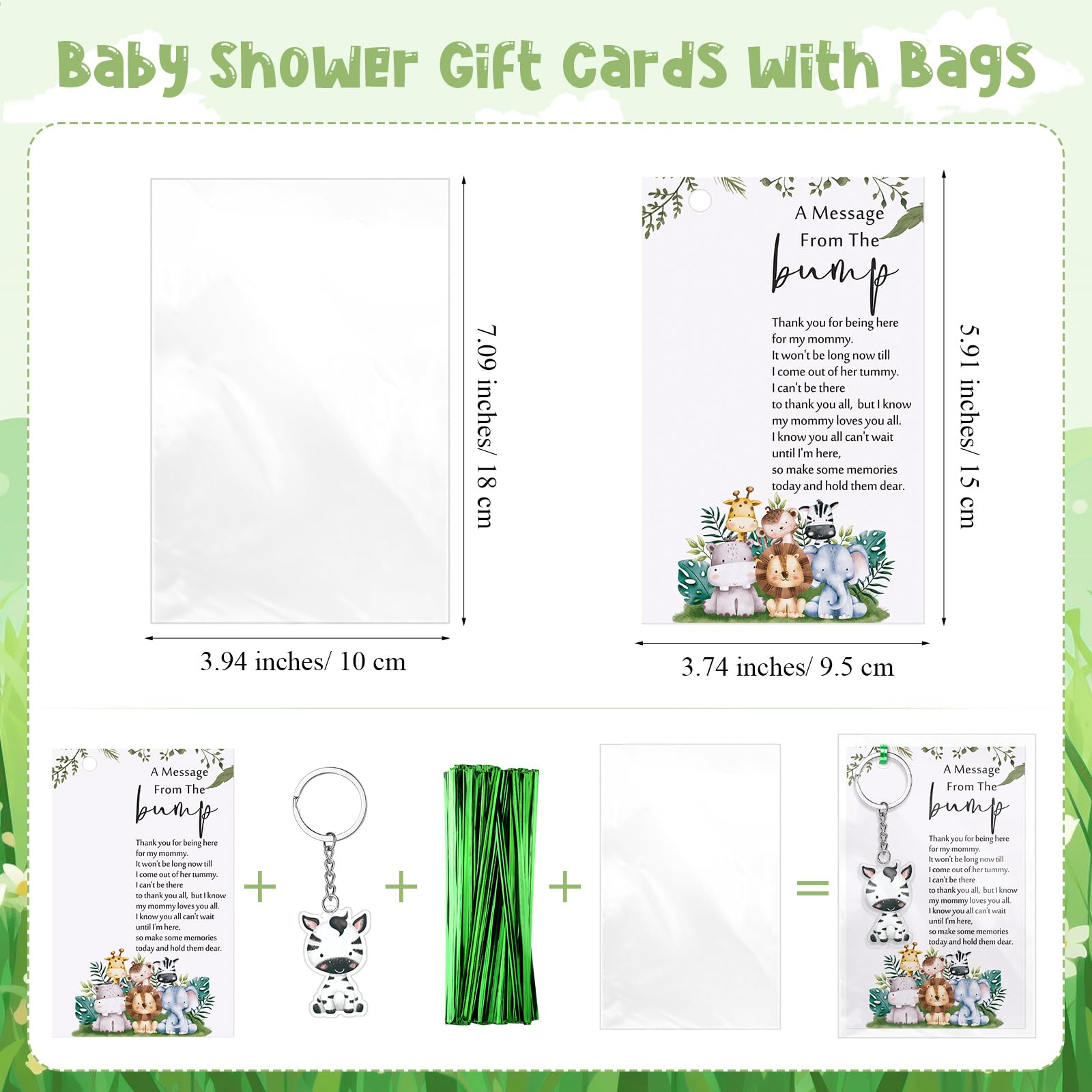 Landical clear self-adhesive bags for presenting favors.
