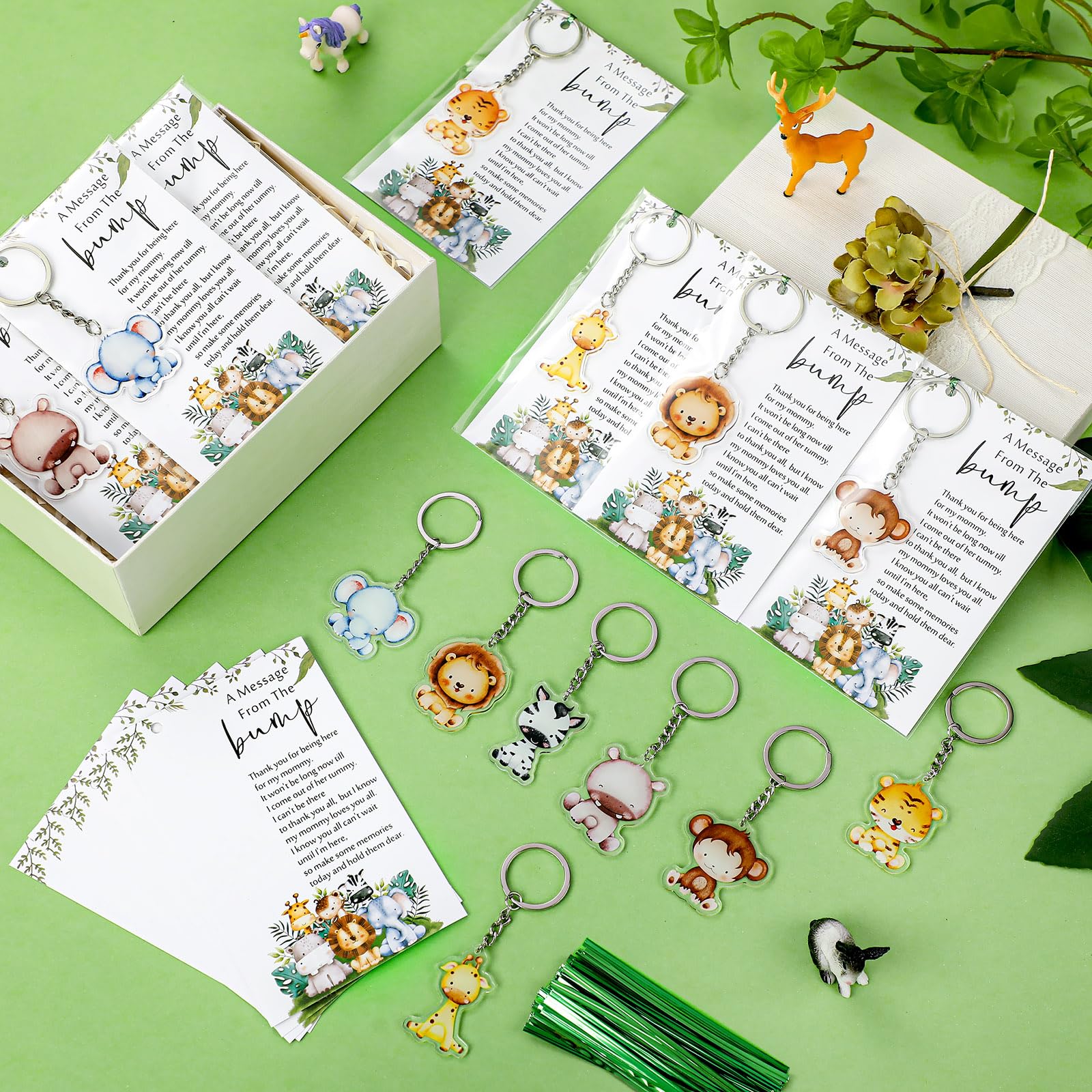 Landical eight safari designs in bright colors for party decor.