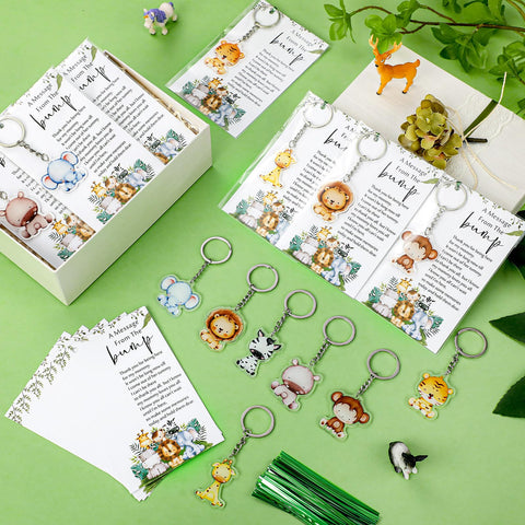 Landical eight safari designs in bright colors for party decor.