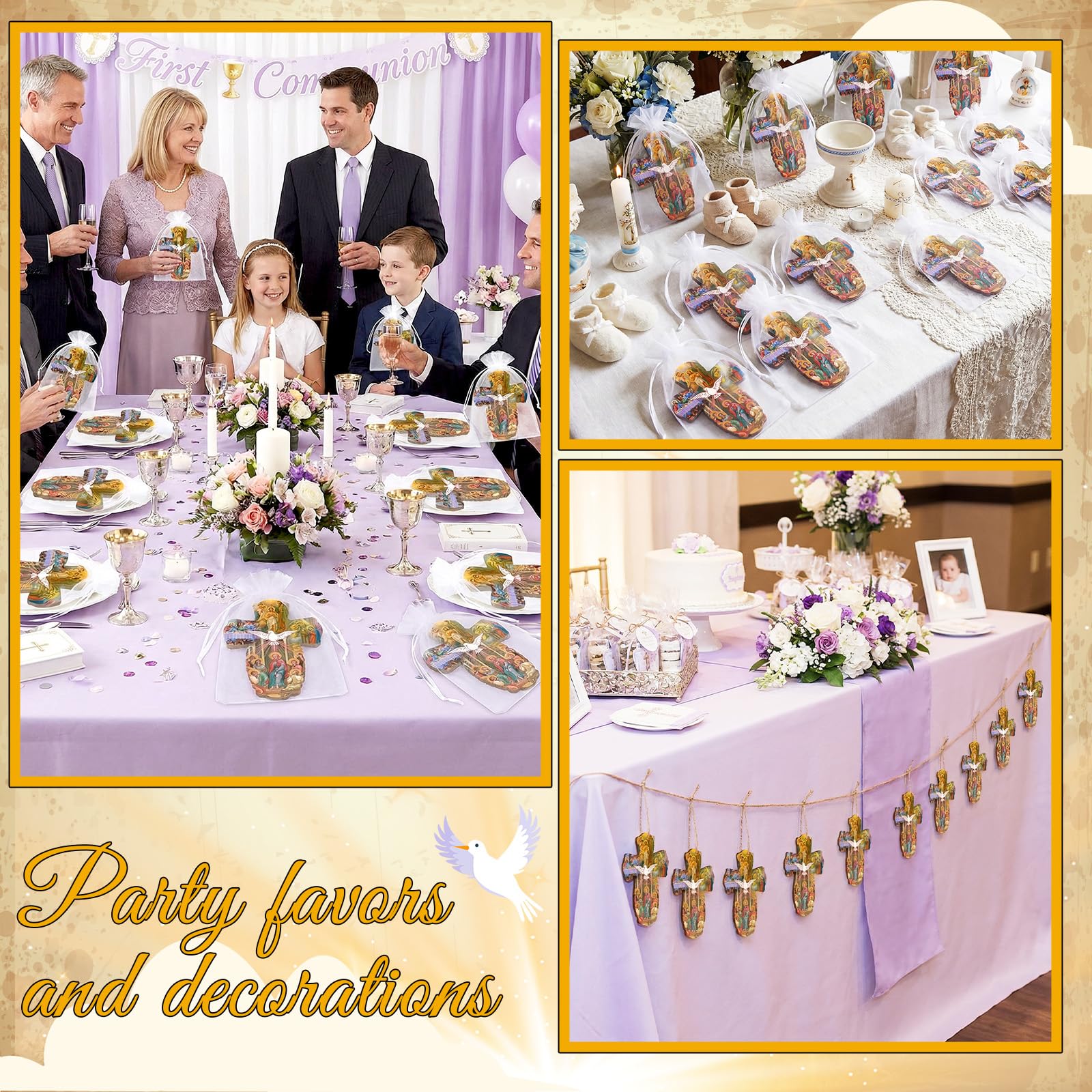 Landical First Communion and Baptism decor for religious ceremonies.