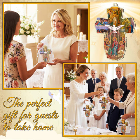 Landical multicolor cross design stands out as a meaningful keepsake.