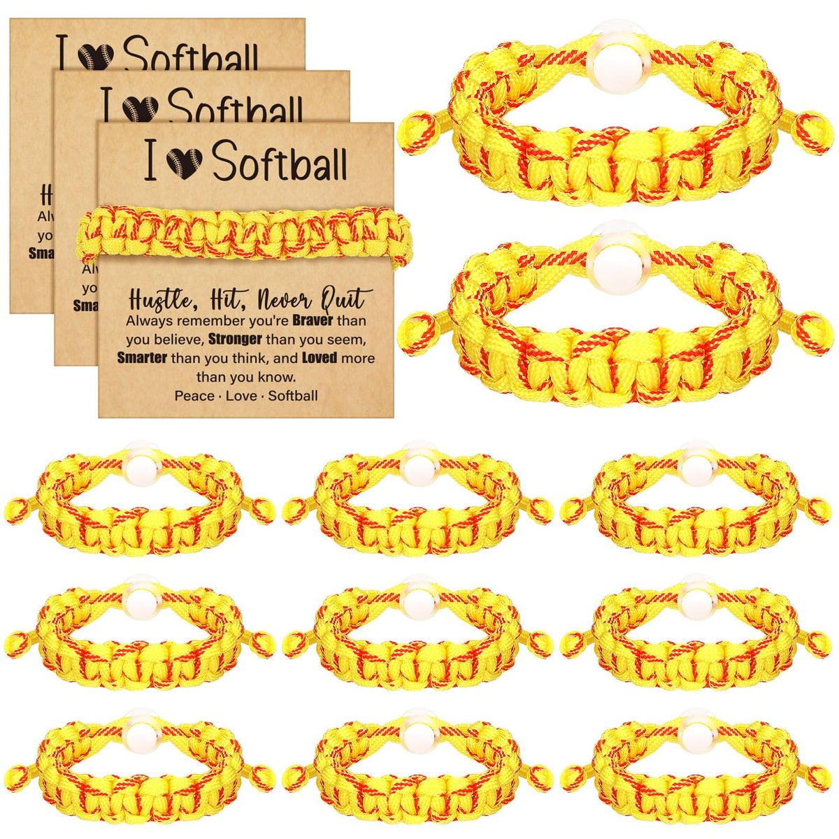 Landical softball bracelet adjustable close-up, perfect for team gifts and daily wear.