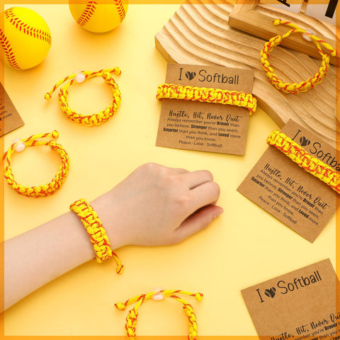 Landical softball bracelet with adjustable sizing fits 7–9 inches for versatile wear.