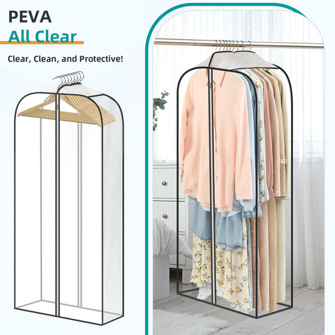 Landneoo garment bags dustproof breathable top protects clothing
