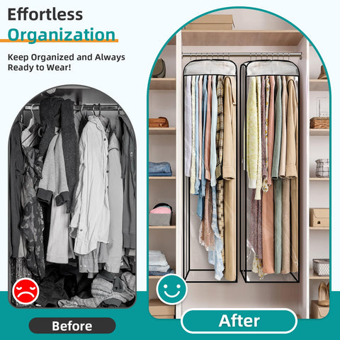 Landneoo garment bags durable zipper with metal stopper ends