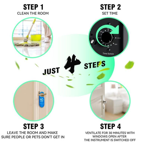 LANDNOR basement setup showcasing odor treatment in a larger space