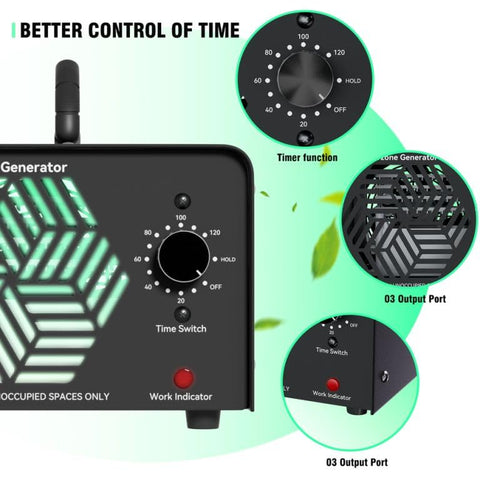 Durable LANDNOR ozone generator with all-metal casing for rugged use