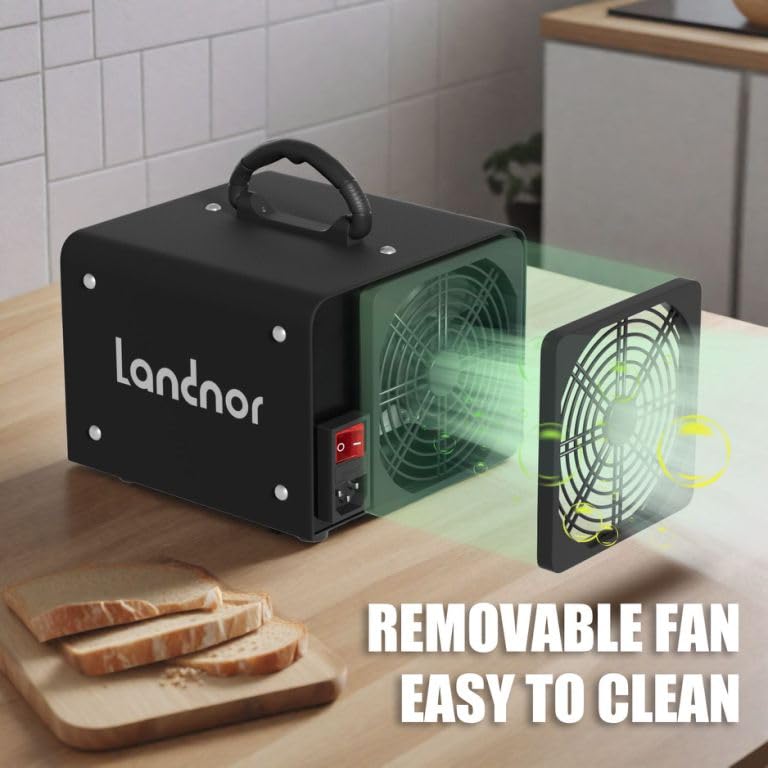 LANDNOR ozone generator with portable handle for easy transport