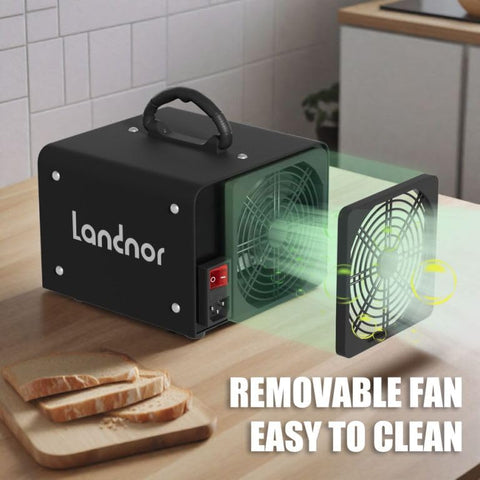 LANDNOR ozone generator with portable handle for easy transport