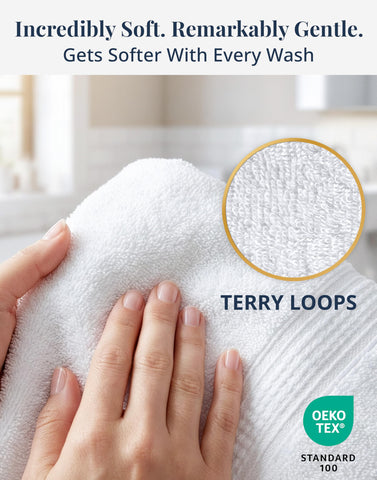 LANE LINEN 100 percent cotton hand towels with soft feel and dependable absorbency