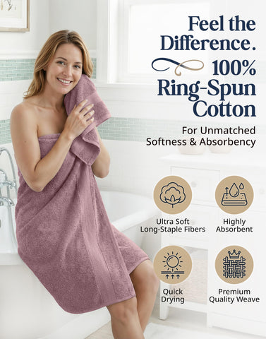 Lane Linen 100% cotton towels close-up showing plush softness.
