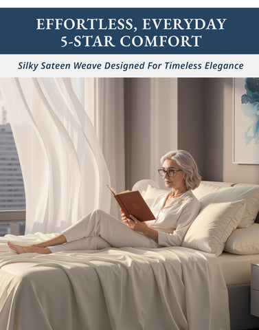 Lane Linen 100% Egyptian cotton sheets offer premium softness and durability.